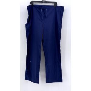 FUNDAMENTALS Men's Navy Solid Straight Leg Scrub Pants SZ M